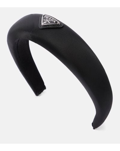 Prada Re-nylon Brand-plaque Recycled-nylon Headband - Black