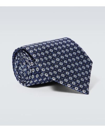 Zegna Krawatte aus Seiden-Jacquard - Blau