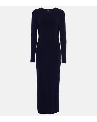 Norma Kamali Jersey Maxi Dress - Blue