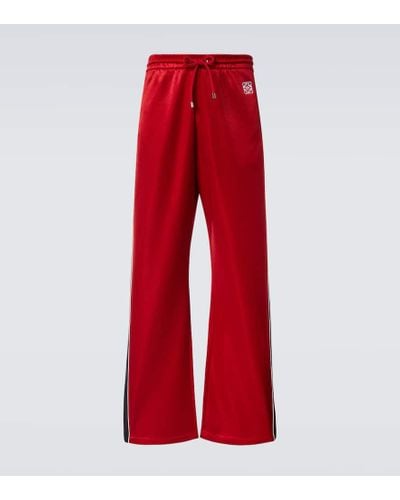 Loewe Anagram Technical Jersey Track Pants - Red