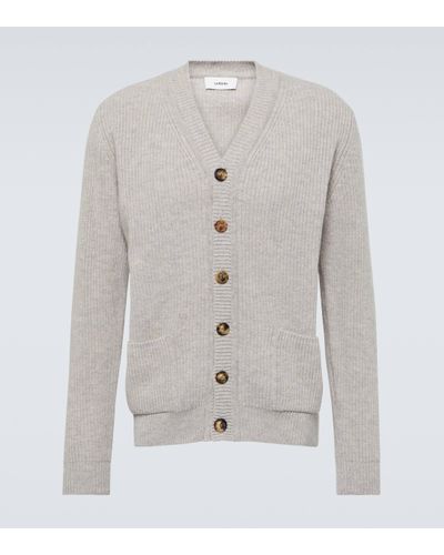 Lardini Wool And Cashmere Cardigan - Grey