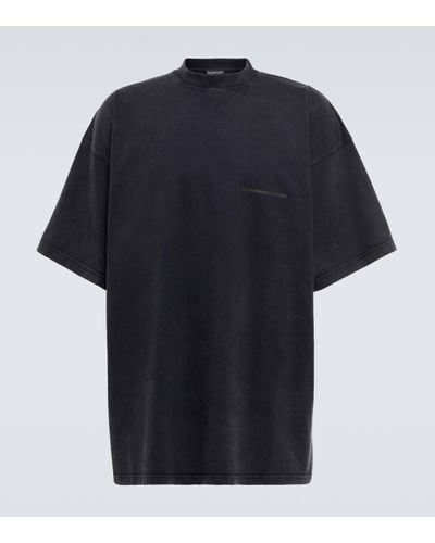 Balenciaga T-shirt en coton melange - Noir