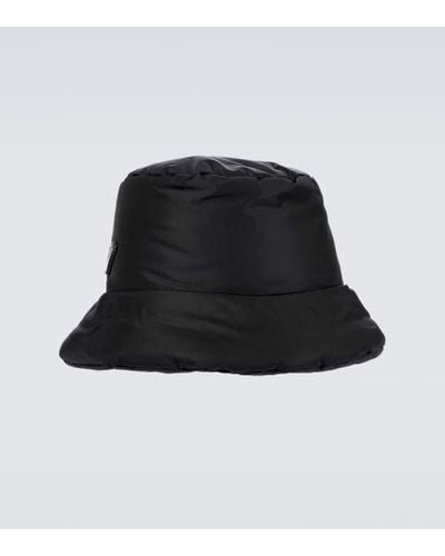 Prada Cappello bucket con logo - Nero