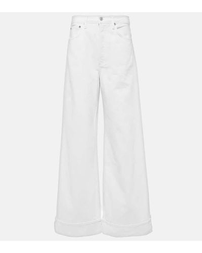 Agolde High-Rise Wide-Leg Jeans Dame Jean - Weiß