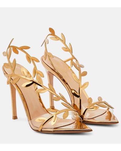 Gianvito Rossi Sandalen Flavia aus Metallic-Leder - Mettallic