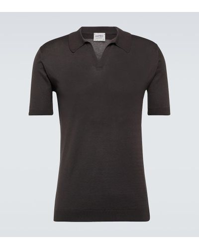 John Smedley Noah Cotton Polo Shirt - Black