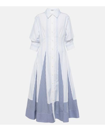 Jonathan Simkhai Striped Cotton Shirt Dress - Blue