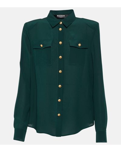 Balmain Silk Shirt - Green