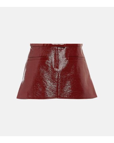 Courreges Minifalda de vinilo - Rojo