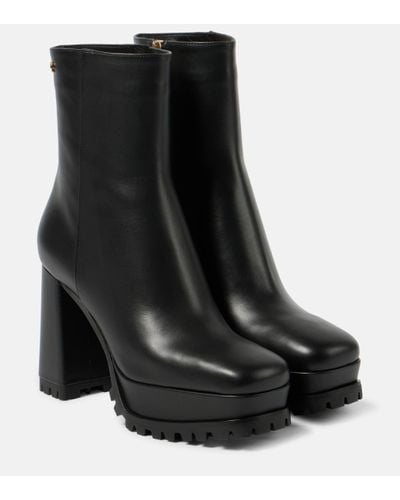 Gianvito Rossi Bottines Vitello Glove en cuir - Noir