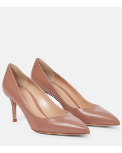 Gianvito Rossi Gianvito 70 Leather Court Shoes - Brown