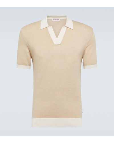 Orlebar Brown Horton Wool And Cotton Polo Shirt - Natural