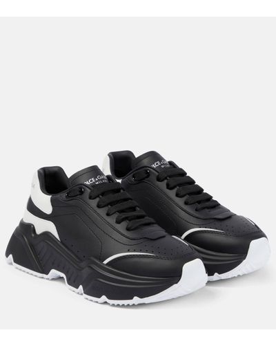 Dolce & Gabbana Daymaster Leather Trainers - Black