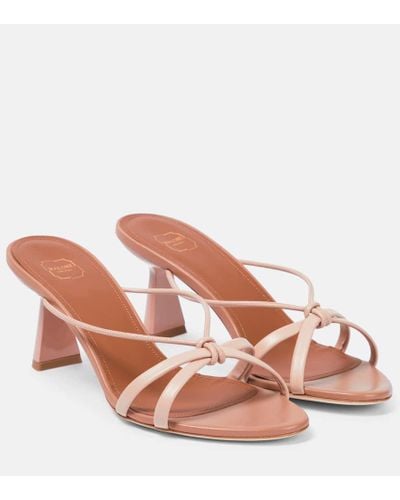 Malone Souliers Kenia Leather Mules - Pink