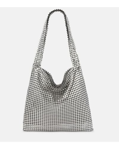 Rabanne Pixel Chainmail Shoulder Bag - White