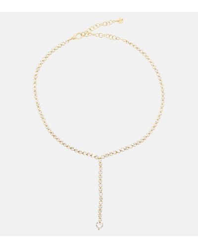 SHAY Heart 18kt Gold Necklace With Diamonds - White