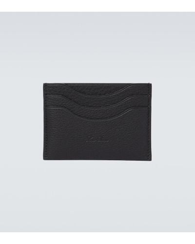 Loro Piana Extra Leather Card Holder - Black