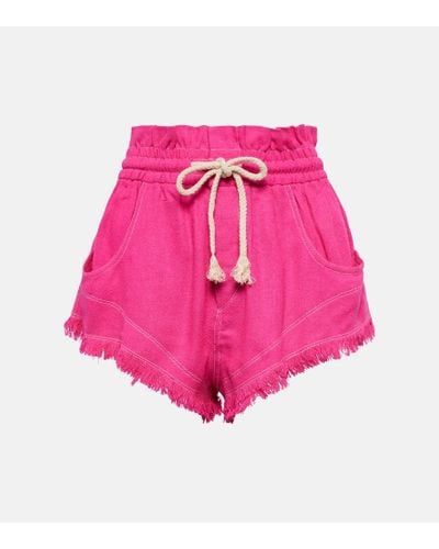Isabel Marant Talapiz High-rise Silk Shorts - Pink