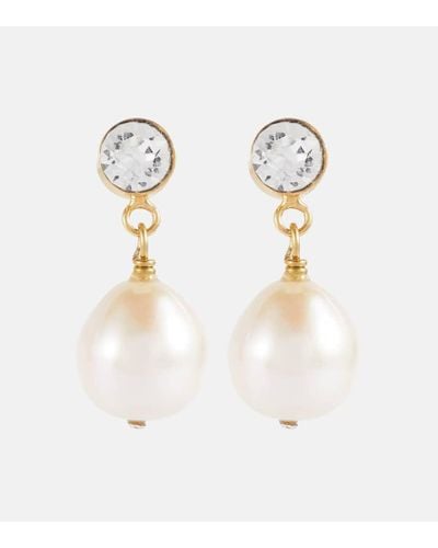 Jennifer Behr Percy Faux Pearl Earrings - White