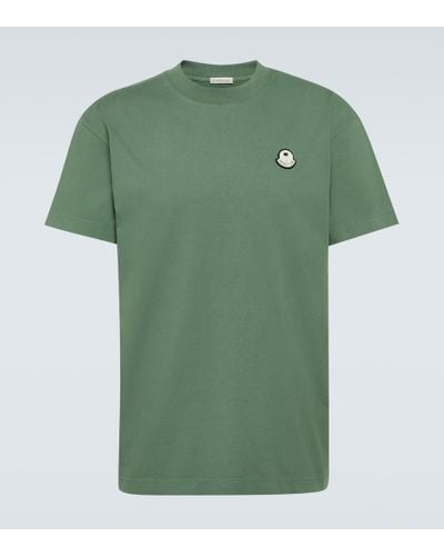 Moncler Genius X Palm Angels camiseta de jersey de algodon - Verde