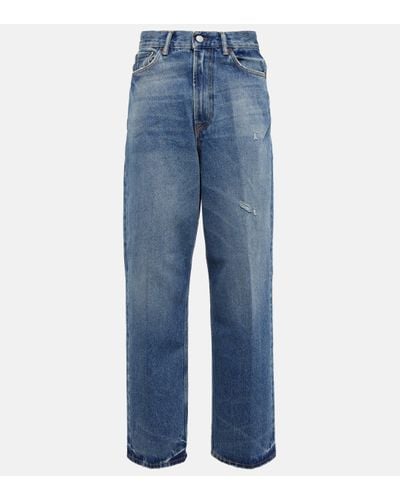 Acne Studios High-rise Straight-leg Cropped Jeans - Blue