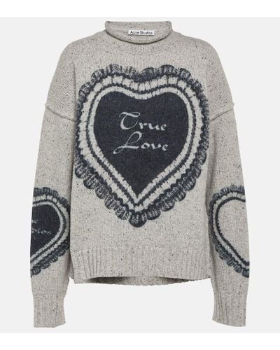 Acne Studios Wool Blend Sweater - Gray