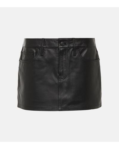 Wardrobe NYC Mini-jupe Micro en cuir - Noir