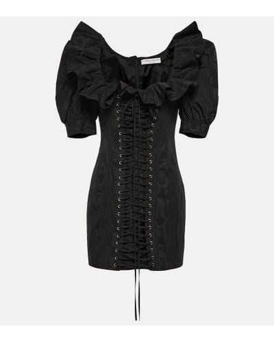 Alessandra Rich Vestido corto con cordones - Negro