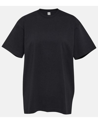 Totême Cotton Jersey T-shirt - Black