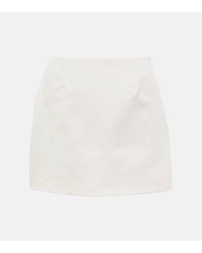 Prada Silk Satin Miniskirt - White