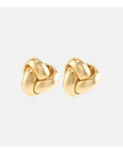 STONE AND STRAND Puffed Knot 14kt Gold Earrings - Metallic