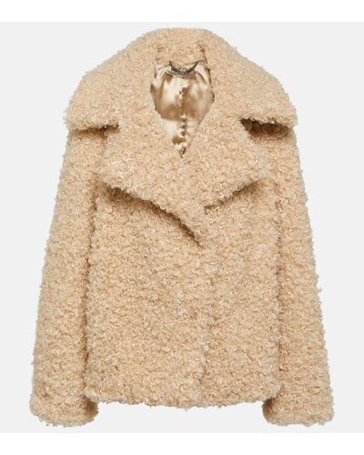 Stella McCartney Mantel aus Teddyfleece - Natur