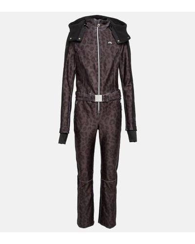 Jet Set Magic Ghoster Leopard-print Ski Suit - Black
