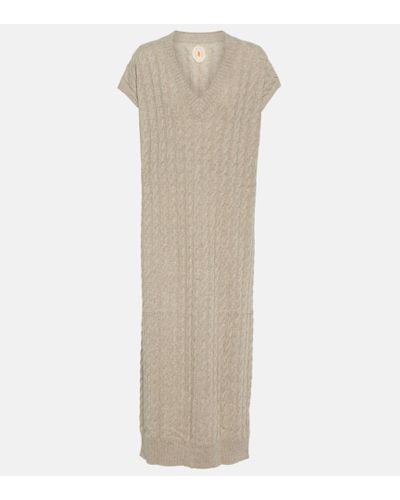 Jardin Des Orangers Cable-knit Cashmere Sweater Dress - Natural