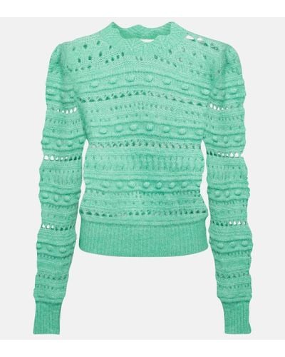 Isabel Marant Adler Alpaca Wool-blend Sweater - Green