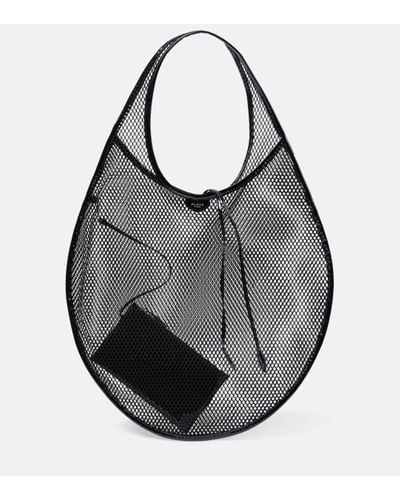 Alaïa One Piece Xl Mesh Shoulder Bag - Grey