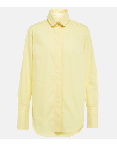 Patou Oversized Cotton Poplin Shirt - Yellow