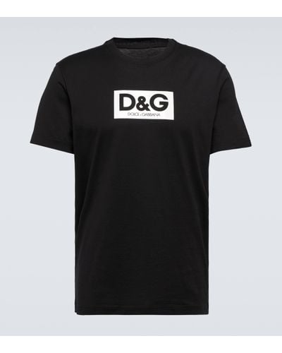 Dolce & Gabbana T-shirt en coton a logo - Noir