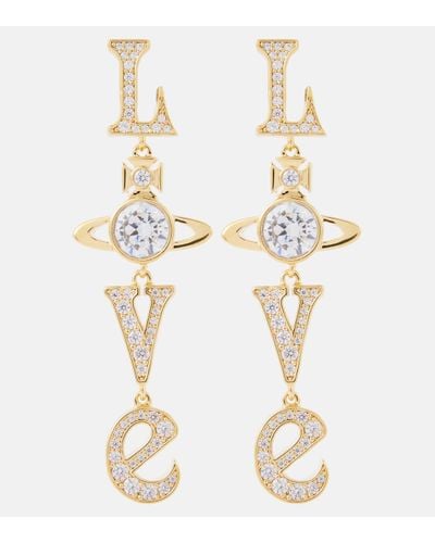 Vivienne Westwood Roderica Crystal-embellished Earrings - White