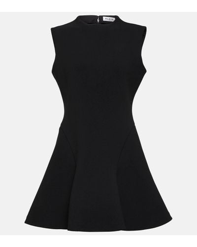 Alaïa `a-line Crepe Minidress - Black