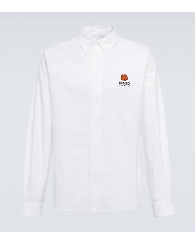 KENZO Hemd mit Boke Flower-Stickerei - Weiß