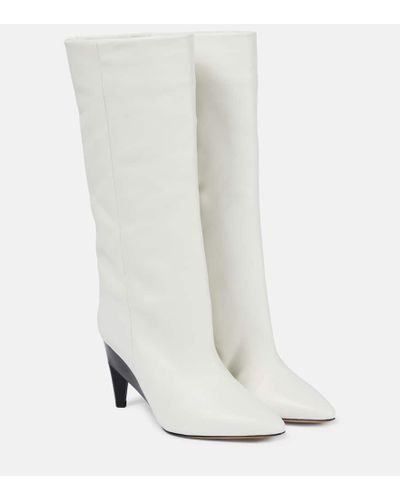 Isabel Marant Botas altas Liesel de piel - Blanco