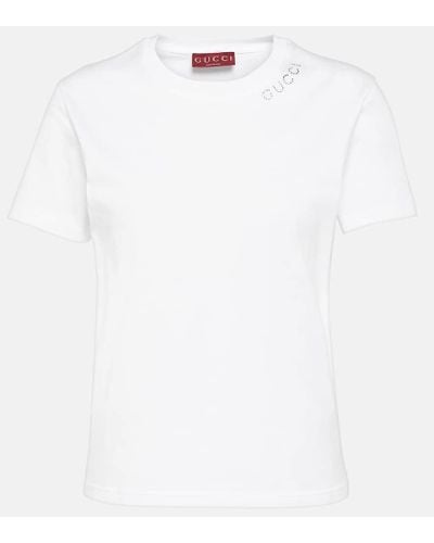 Gucci T-Shirt aus Baumwoll-Jersey - Weiß