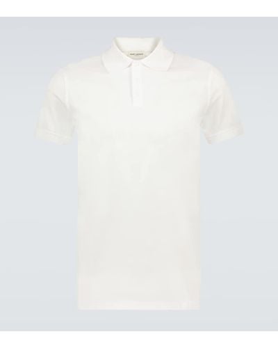Saint Laurent Cotton Polo Shirt - White