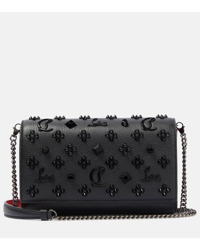 Christian Louboutin Paloma Leather Wallet On Chain - Black