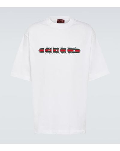 Gucci T-Shirt aus Baumwoll-Jersey - Weiß