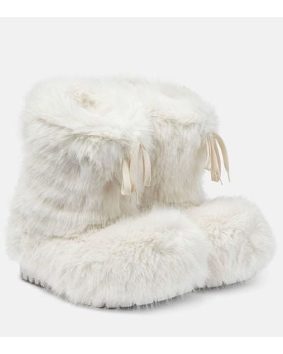 Balenciaga Bottes apres-ski Alaska en fourrure synthetique - Blanc