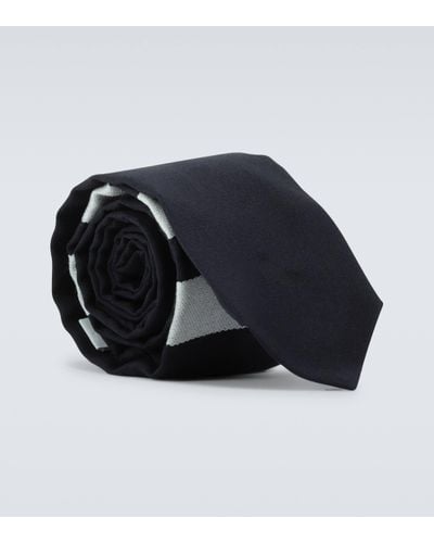 Thom Browne Cravate 4-Bar en laine - Noir