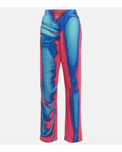 Y. Project X Jean Paul Gaultier – Pantalon de survetement imprime en coton - Bleu