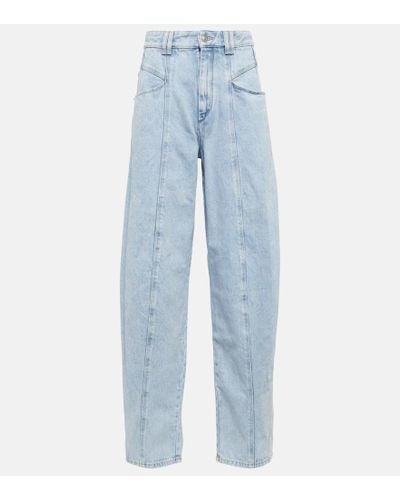 Isabel Marant Jeans anchos Vetanga de tiro alto - Azul
